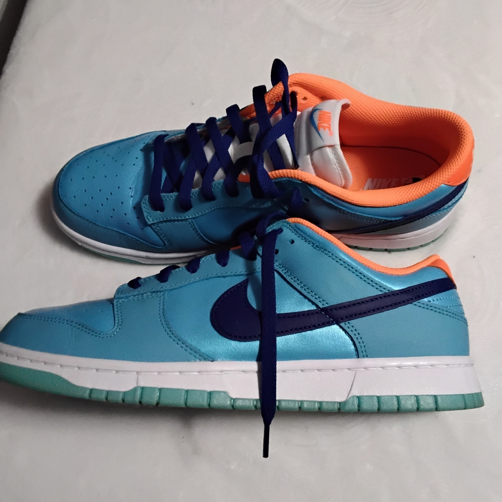 Nike Aqua and Orange Sneakers